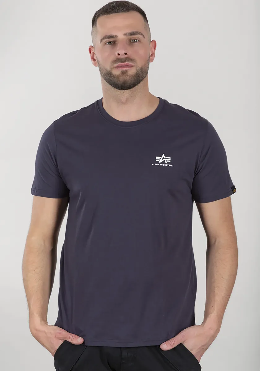 

Рубашка с круглым вырезом Alpha Industries "BASIC T SMALL LOGO", серый