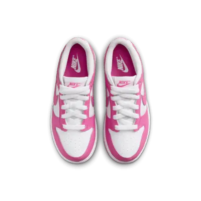 Кроссовки Nike Dunk Low, цвет Laser Fuchsia/White/Laser Fuchsia — фото 4