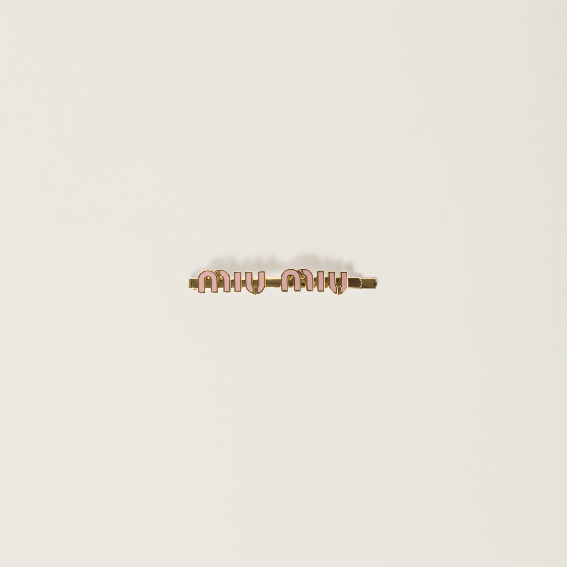 

Металлическая лакированная заколка для волос MIU MIU, розовый