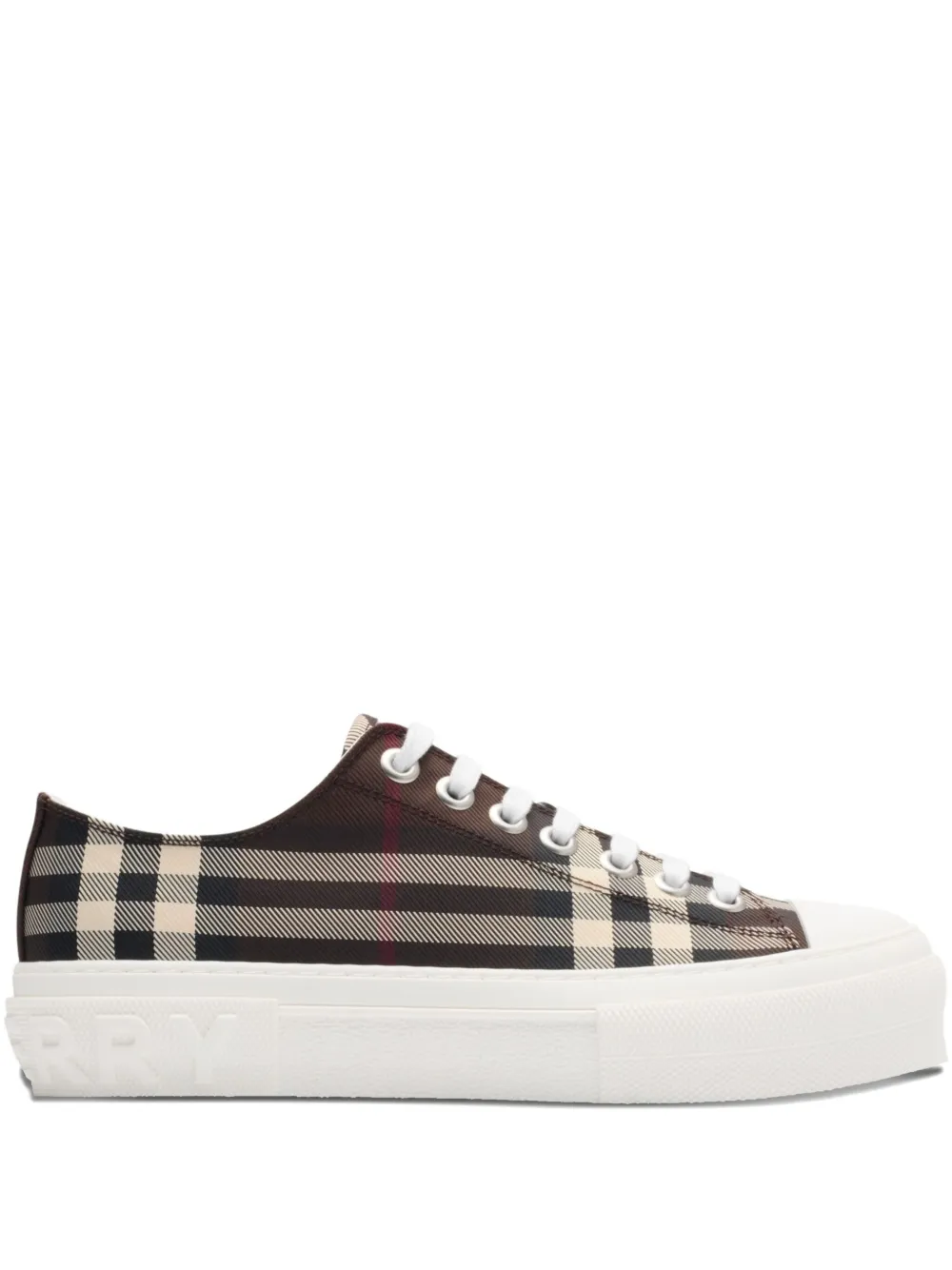 Низкие кеды в клетку BURBERRY, коричневый