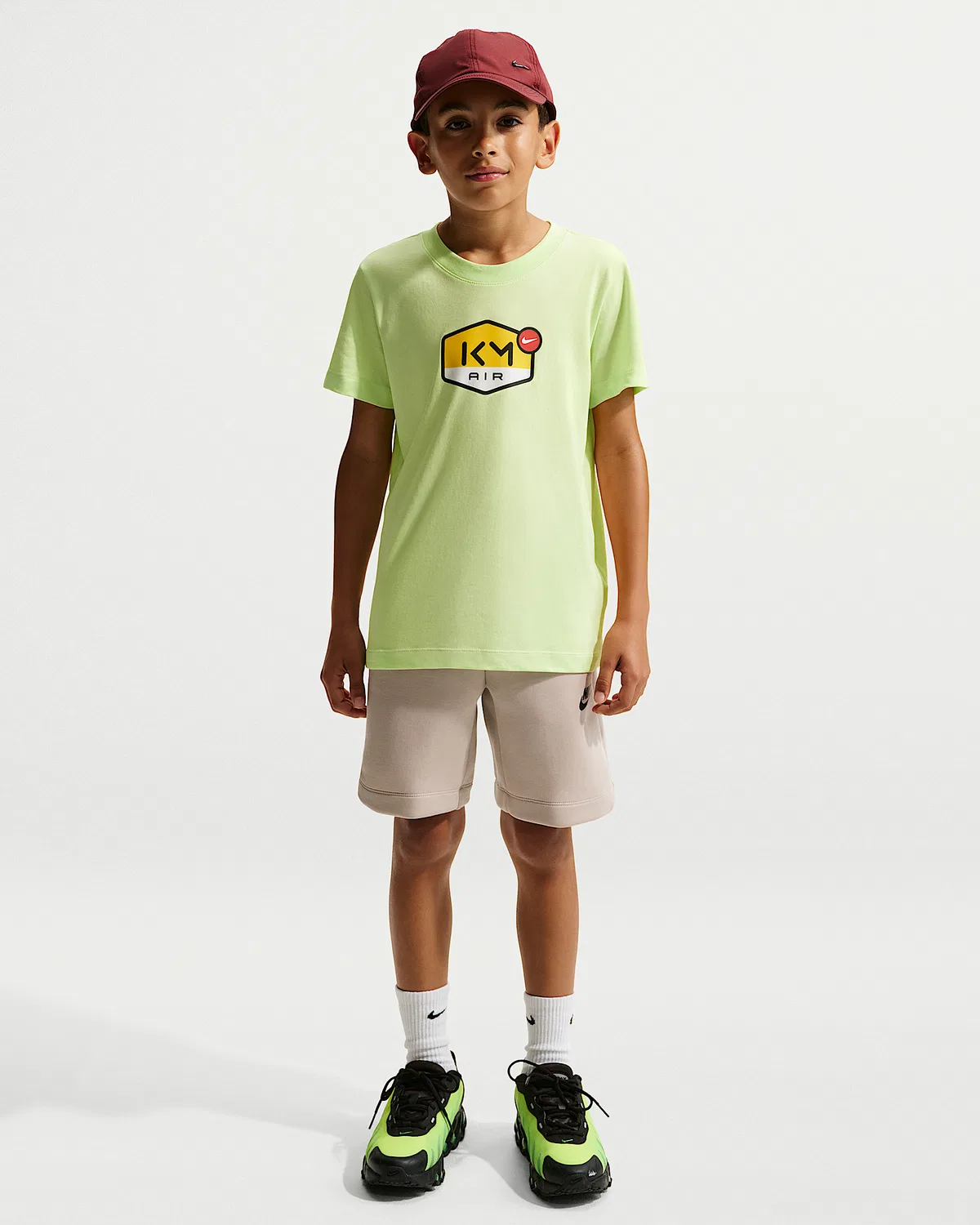 Детская футболка Dri-FIT Kylian Mbappé, Light Liquid Lime — фото 4