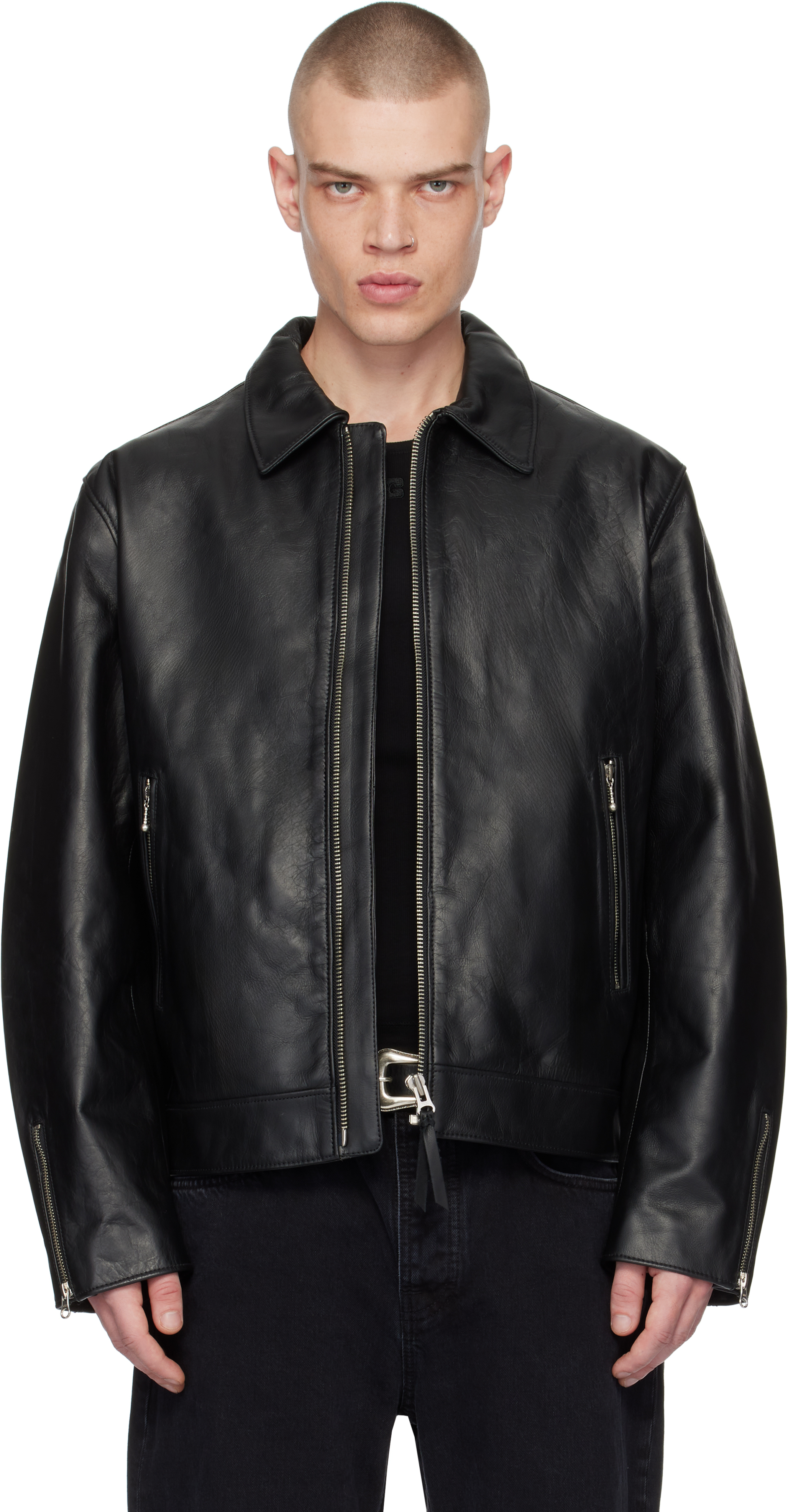 

Кожаная куртка Eddy Rider Nudie Jeans, черный