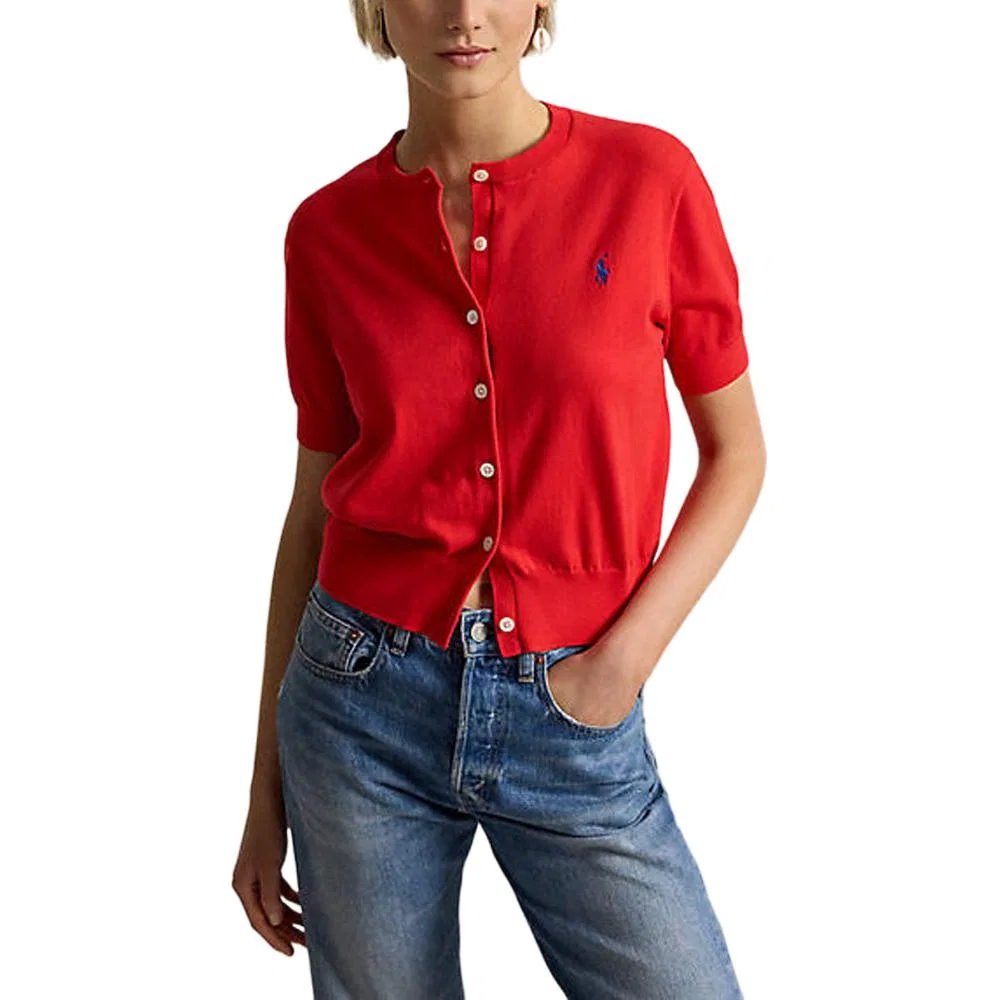 Джемпер свободного кроя Polo Ralph Lauren красный — фото 3