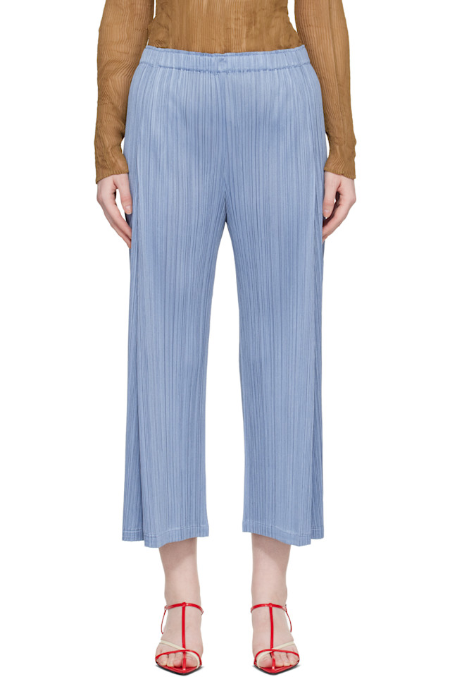 

Pleats Please Issey Miyake Синие брюки месячных цветов декабрь