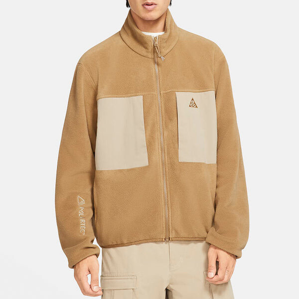 Куртка Nike ACG Polartec Wolf Tree Fleece Zipper Cardigan Stay Warm Jacket Brown, коричневый — фото 4
