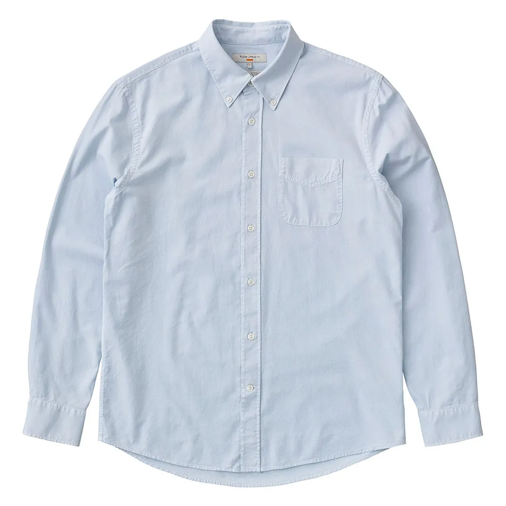 

Рубашка Nudie Jeans John Summer Bd, синий