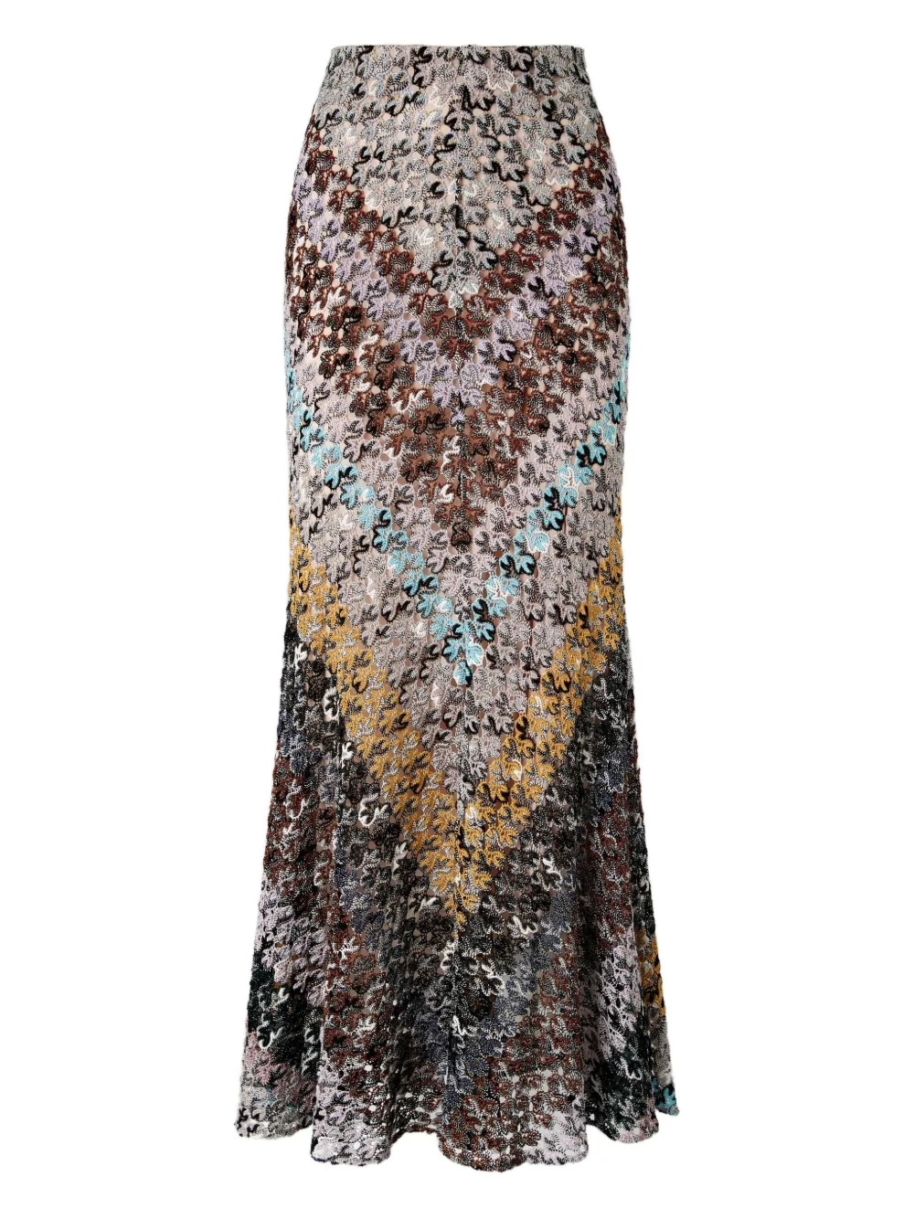 

Макси-юбка с зигзагообразным кружевом Missoni, черный