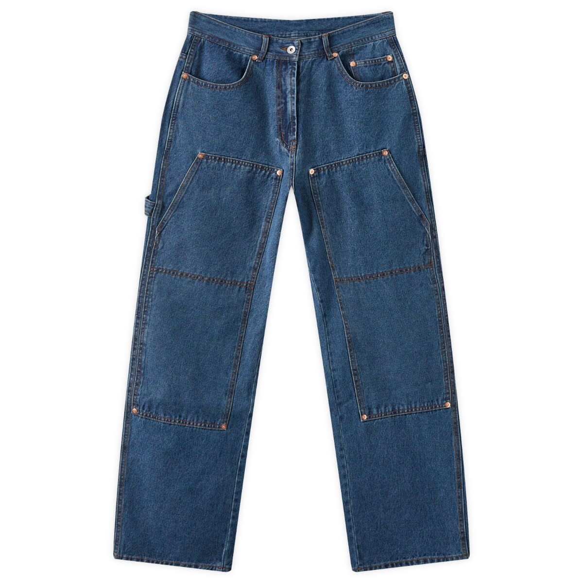 

Брюки Uniform Bridge Double Knee Denims, цвет Indigo Washed