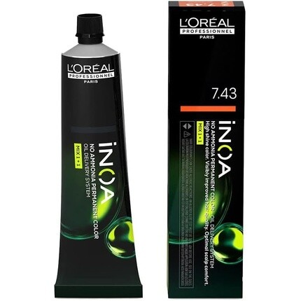 

L'Oréal Professionnel Loreal Inoa Color 7.43 Медный блондин золотистый 60 г