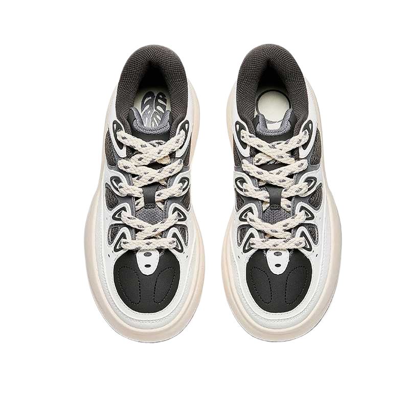 Дышащие и износостойкие мужские скейтерские кеды Low Top ANTA, белый/Charcoal серый/Plain серый — фото 4