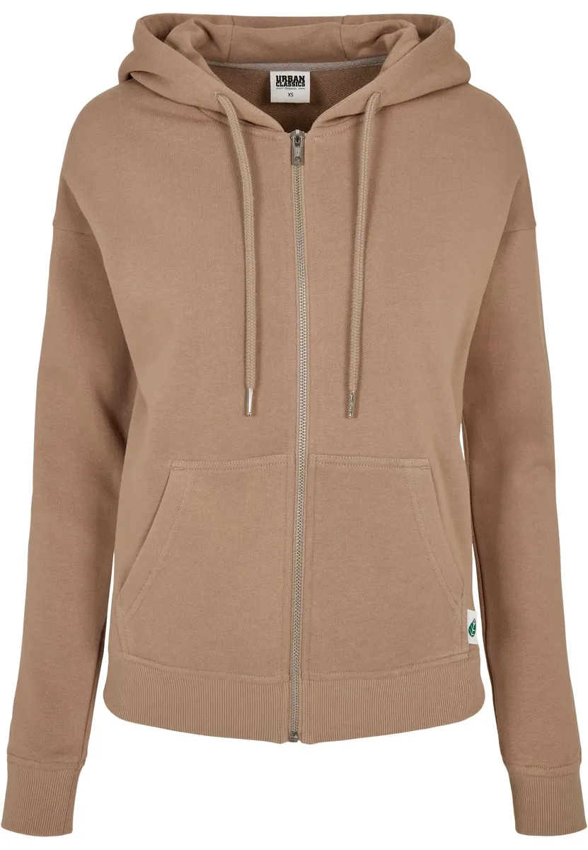 

Толстовка URBAN CLASSICS " Urban Classics Women's Ladies Organic Terry Zip Hoody", коричневый