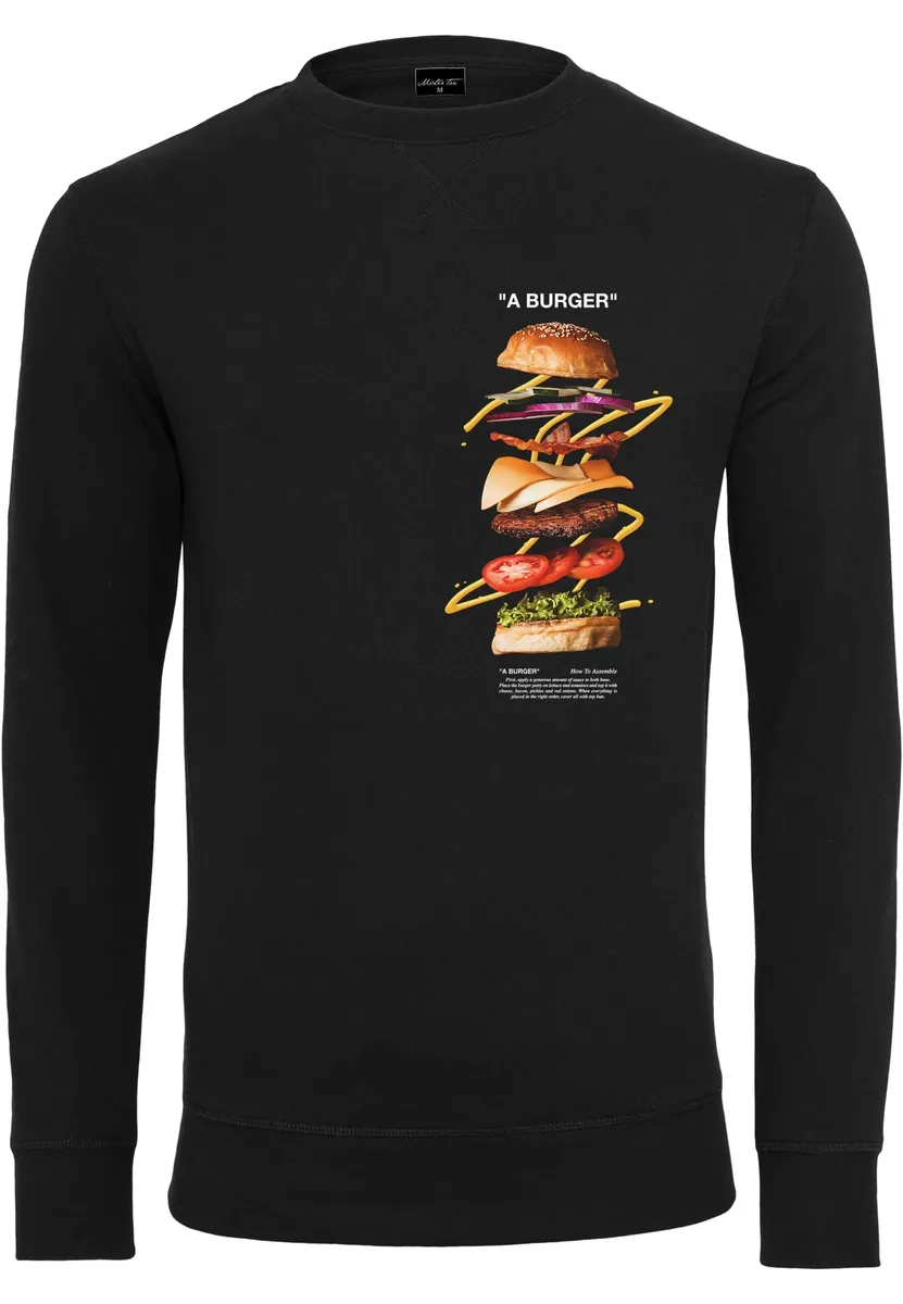 

Свитер MisterTee с круглым вырезом "MisterTee Men's A Burger Crewneck", черный