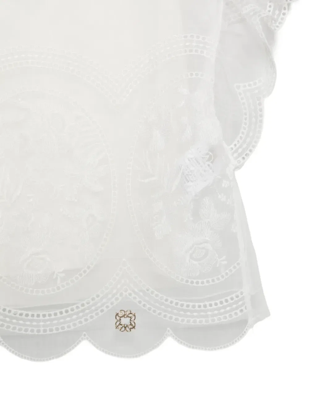 Топ с оборками Elie Saab Junior, белый — фото 3