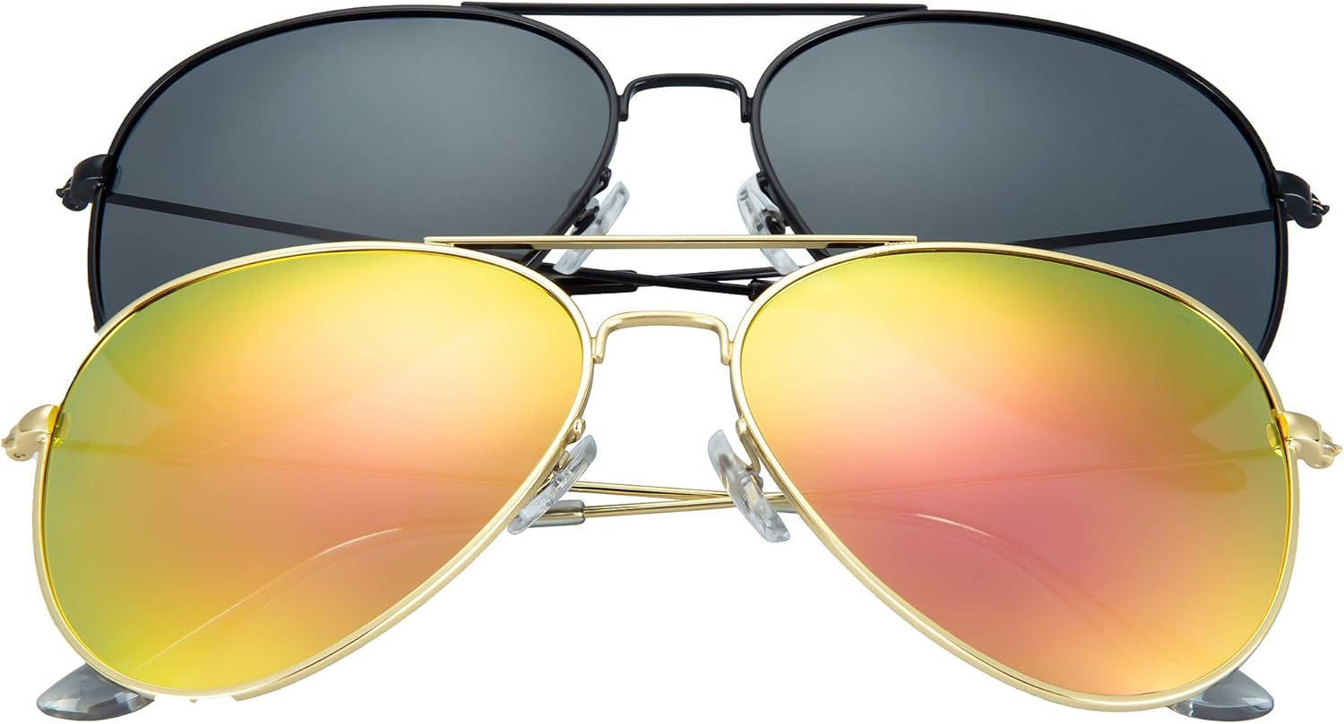 

Поляризованные солнцезащитные очки WILLOCHRA для мужчин и женщин, легкие зеркальные солнцезащитные очки для активного отдыха на природе (2 шт. (черные + розовые)), 2pack(black +Pink)