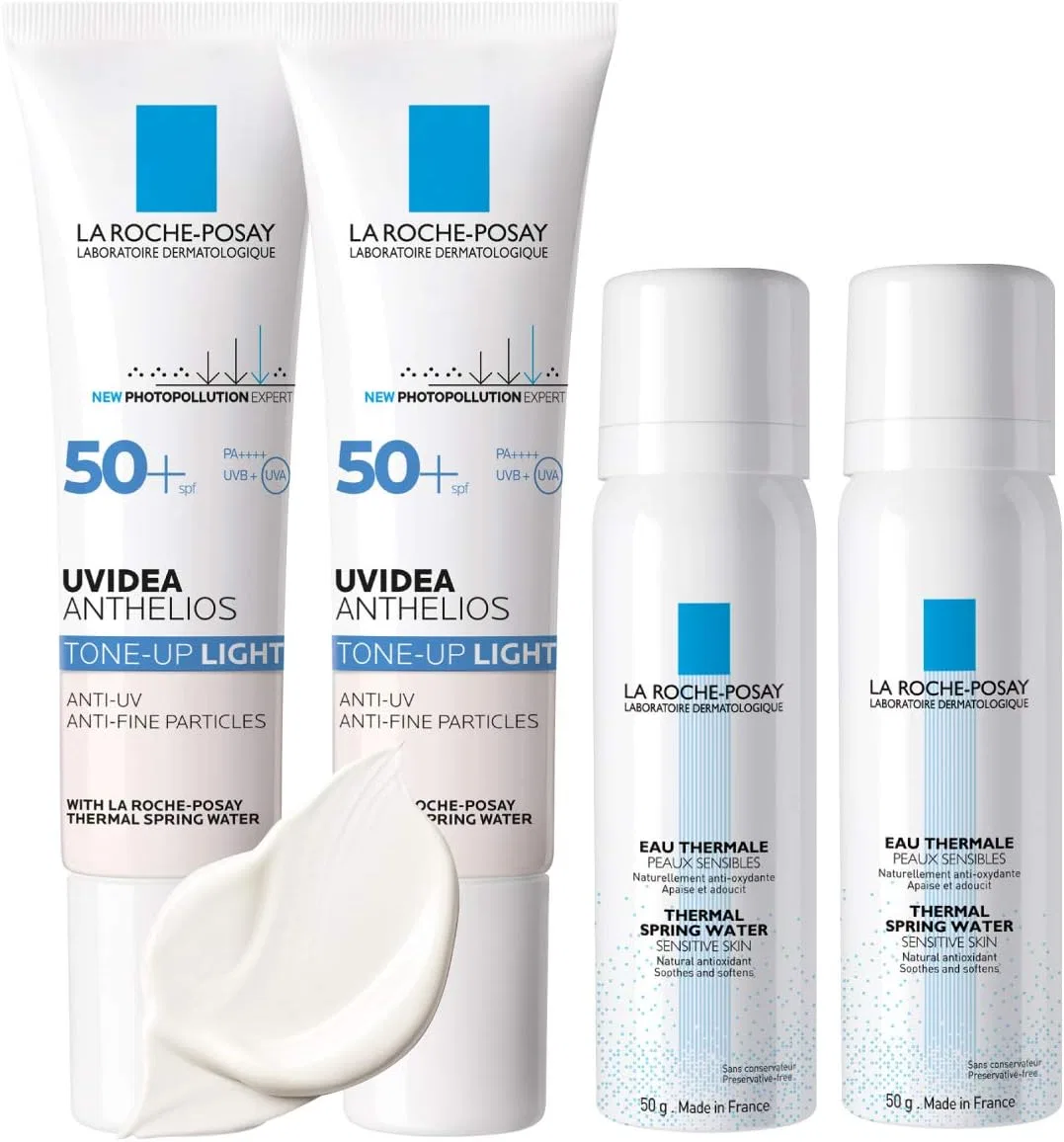Набор солнцезащитных средств La Roche-Posay: тональная база SPF50+ 30 мл и мист-лосьон 50 г