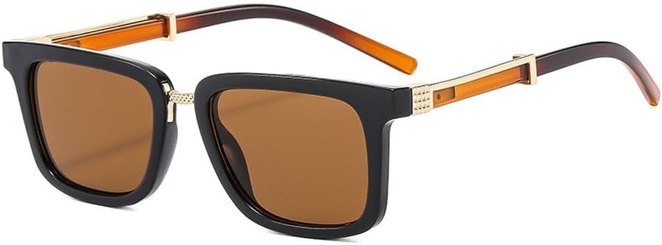 

Мужские солнцезащитные очки в стиле ретро, ​​квадратные, двухцветные, с градиентным переходом цвета, защита от УФ-излучения UV400; женские солнцезащитные очки в стиле панк с леопардовым принтом SKFGNX, Black Tea