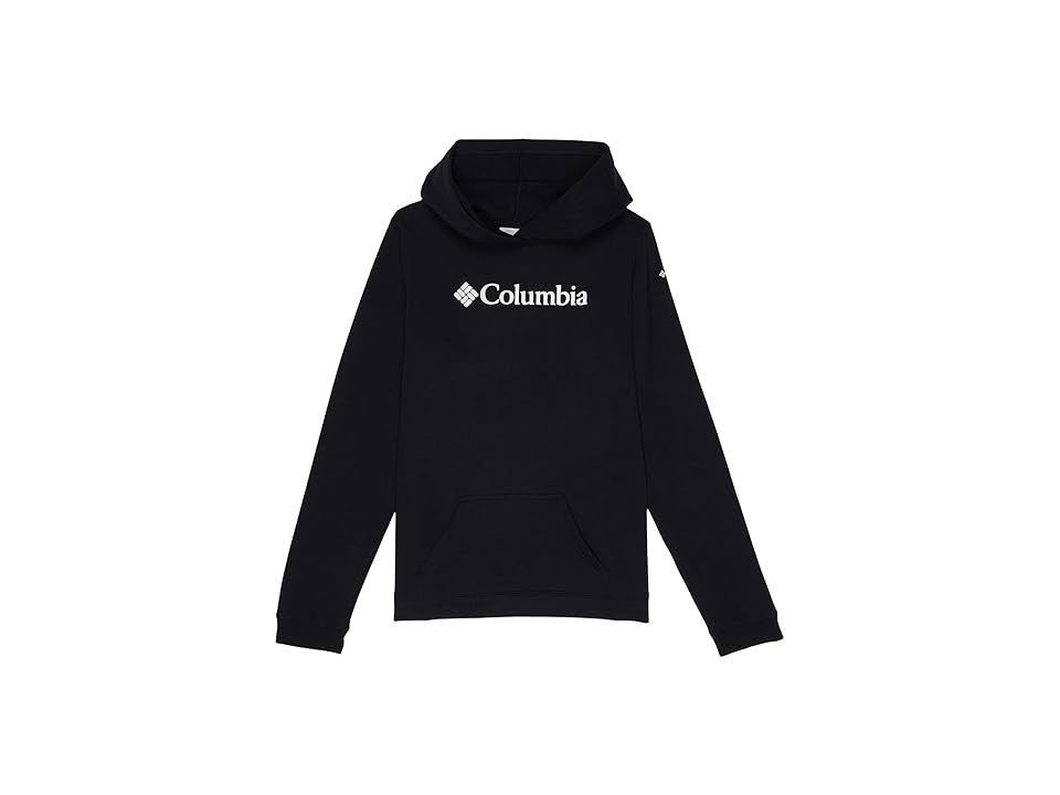 Детская толстовка Columbia Trek, черная, хлопковая, с карманом-кенгуру, с длинным рукавом, GBO261 — фото 2