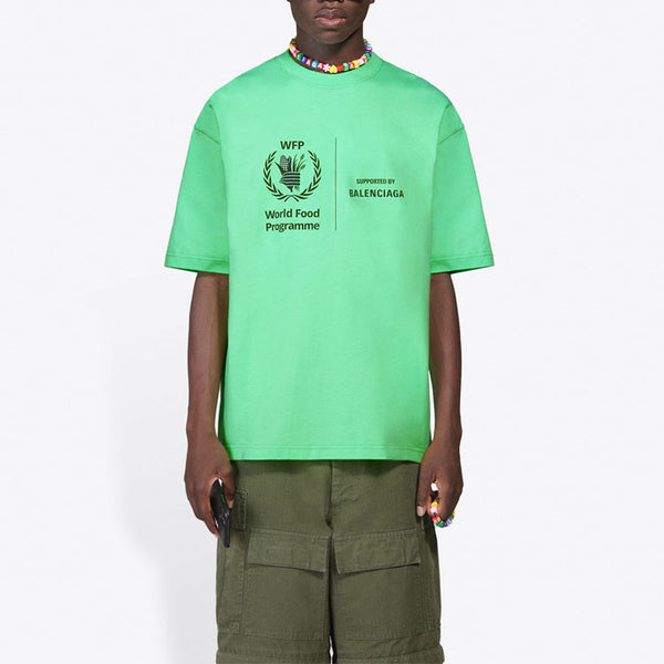 Футболка x wfp t-shirt medium fit 'green' Balenciaga, зеленый — фото 3