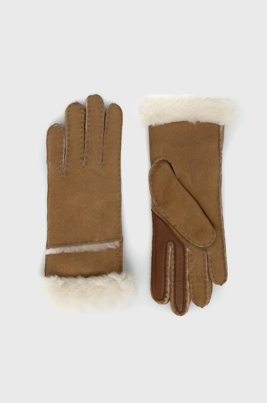 

Замшевые перчатки UGG, коричневый