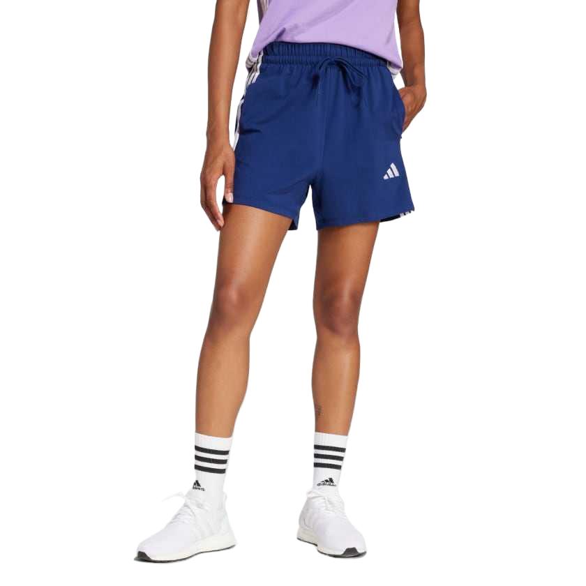 Спортивные шорты (WMNS) adidas Essentials 3-Stripes Cotton Shorts 'Blue', синий — фото 2
