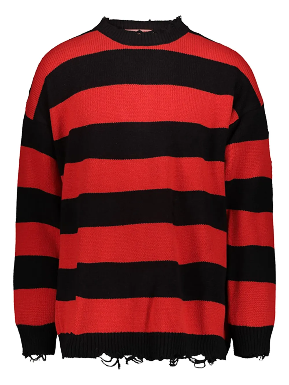 

Полосатый свитер с бахромой Motr, красный