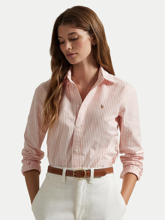 

Рубашка облегающего кроя 211941508005 Polo Ralph Lauren, розовый