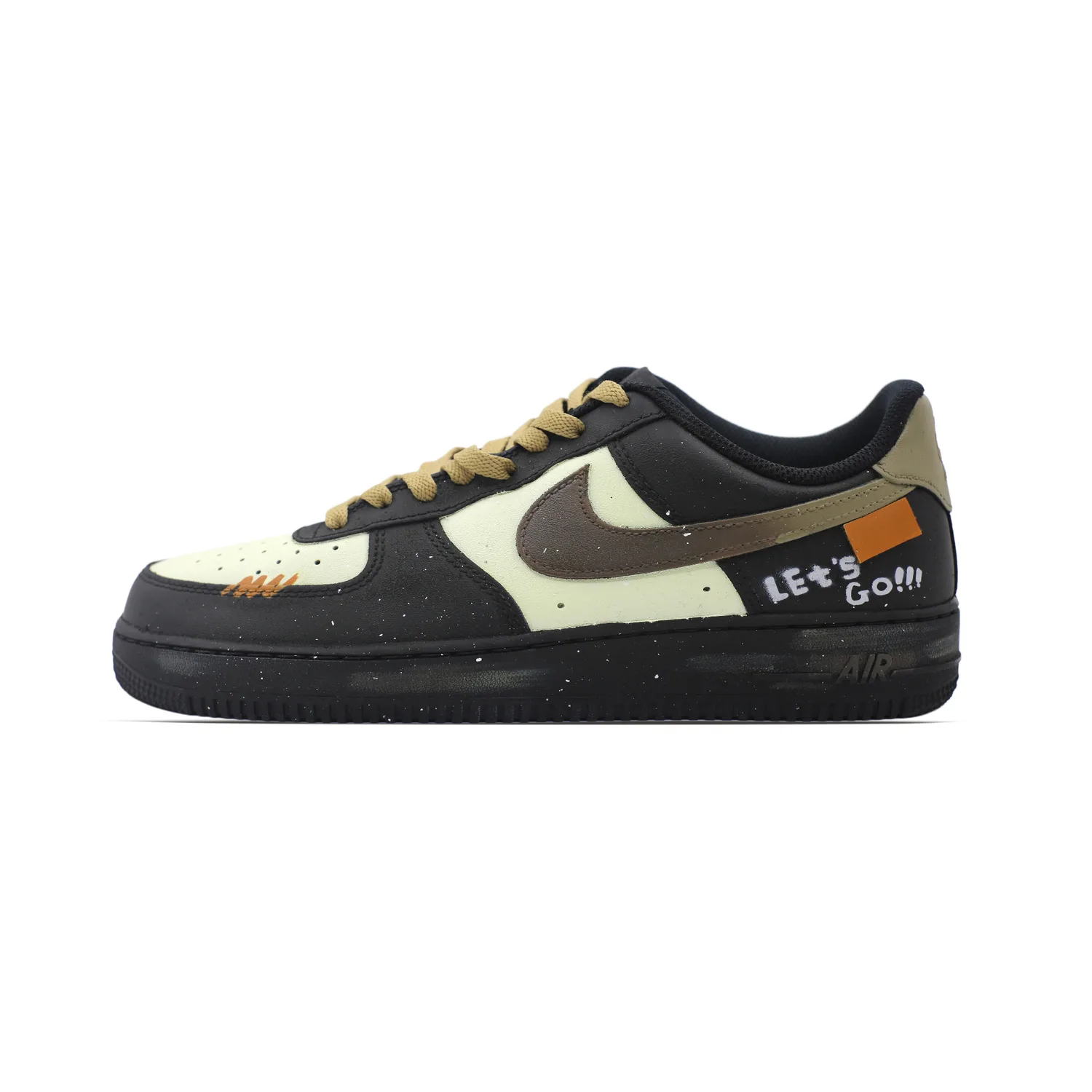 Кроссовки для скейтбординга Air Force Abrasion Resistant Low top Unisex Nike, черный