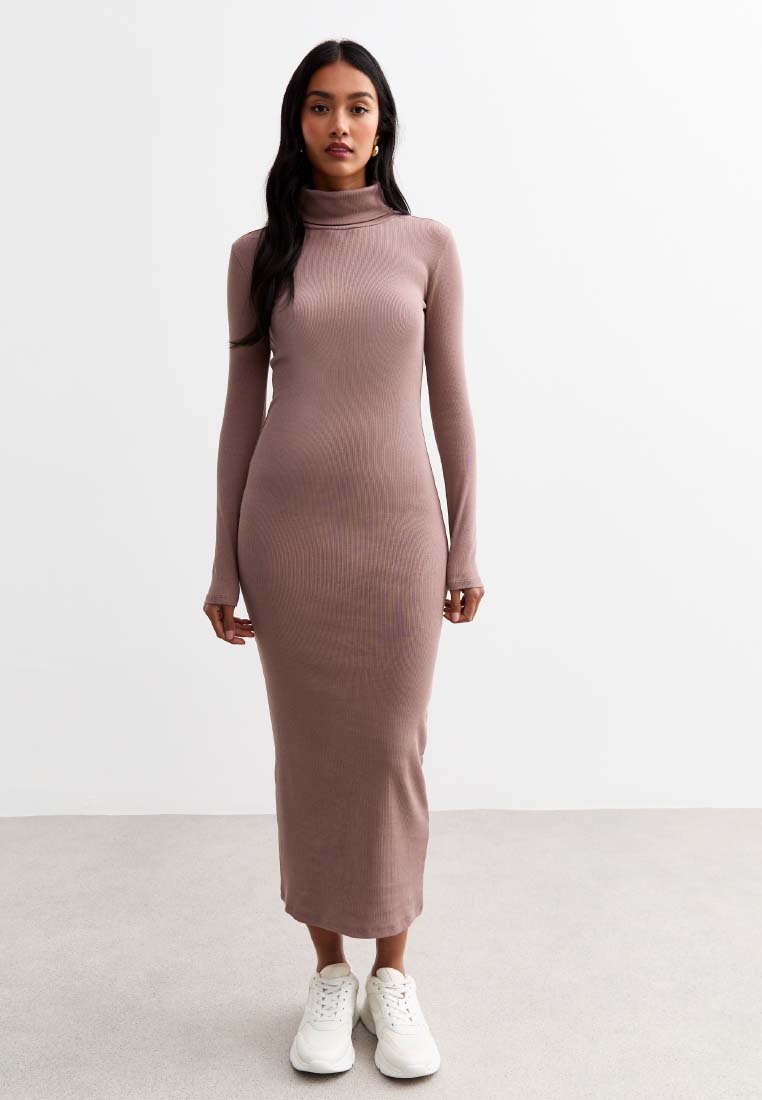 

Повседневное платье ROLL NECK MIDI New Look, бежевый