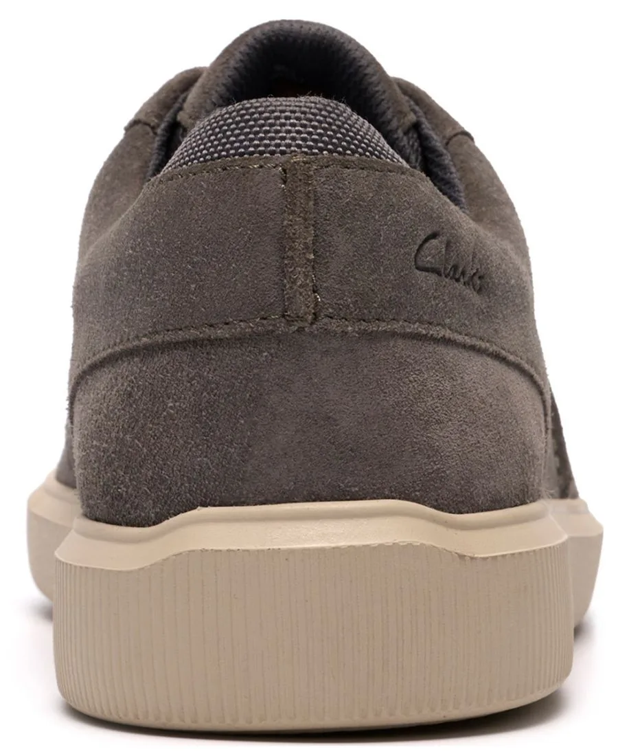Мужские туфли Brodin Seam на шнуровке Clarks, серый suede — фото 3