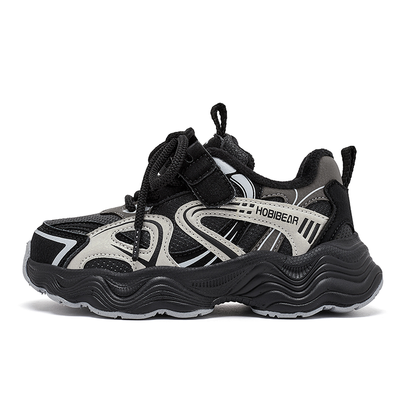 

Антискользящие и износостойкие утепленные детские повседневные туфли Kids' HOBIBEAR, черный