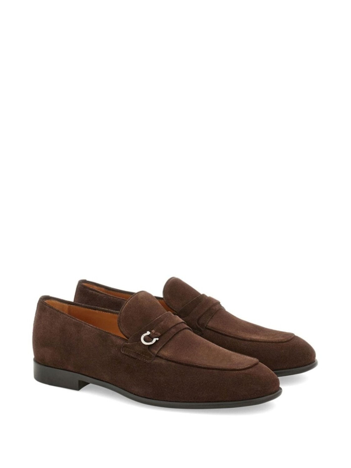 Ferragamo лоферы с декором Gancini, коричневый — фото 2