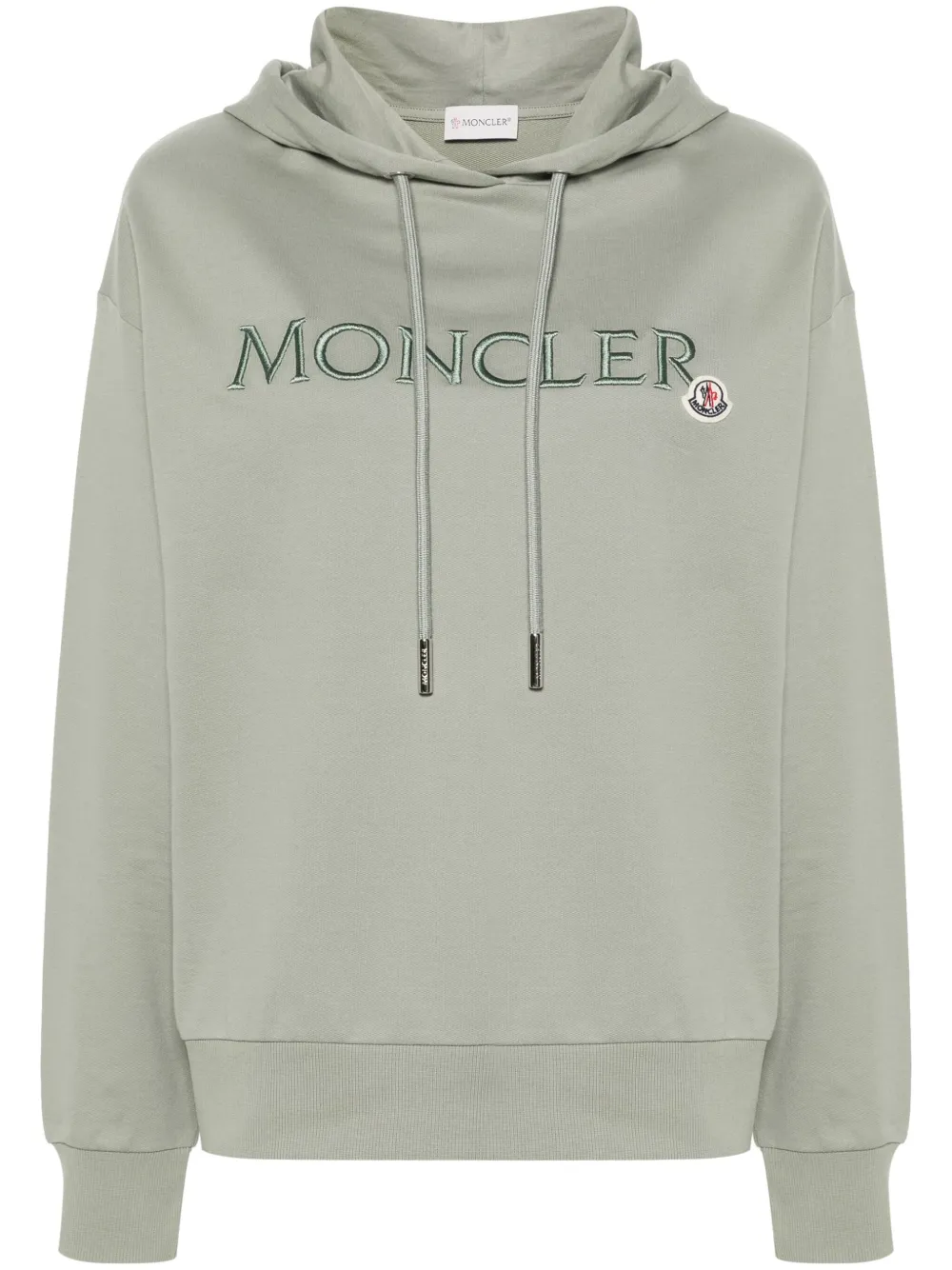 

Худи с вышитым логотипом Moncler, зеленый