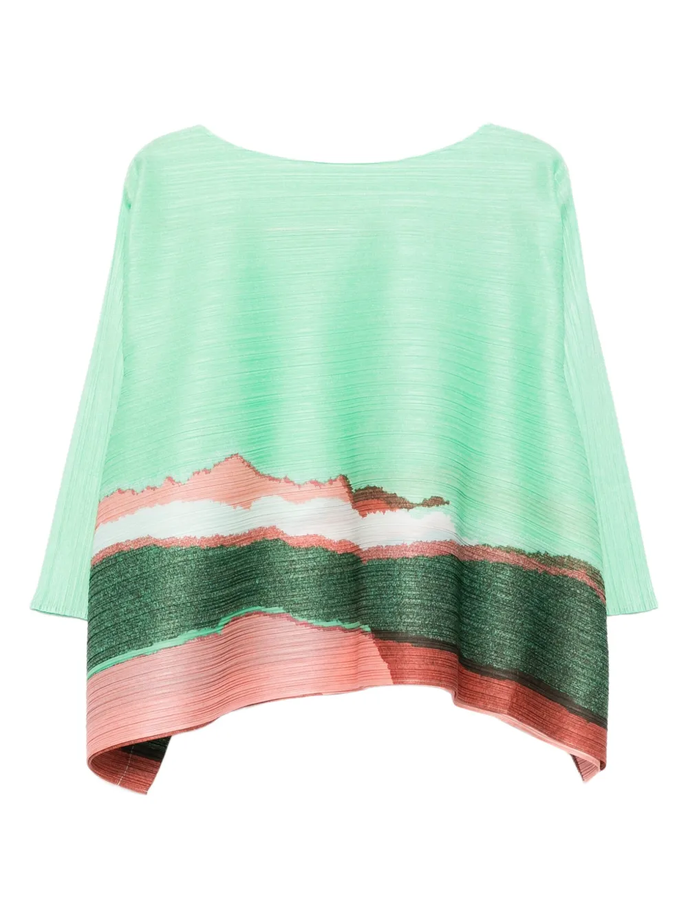 

Топ Grainy Colors Pleats Please Issey Miyake, зеленый