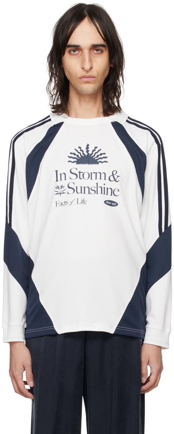 

Темно-сине-белая футболка с длинным рукавом Sunshine Football Kijun