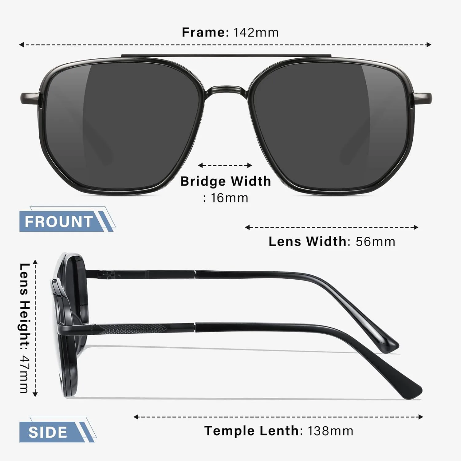 

Поляризованные солнцезащитные очки-авиаторы KUGUAOK для женщин и мужчин, модные, с защитой от УФ-излучения, не спутываются, винтажные, стильные, 3pcs-black+brown+g15