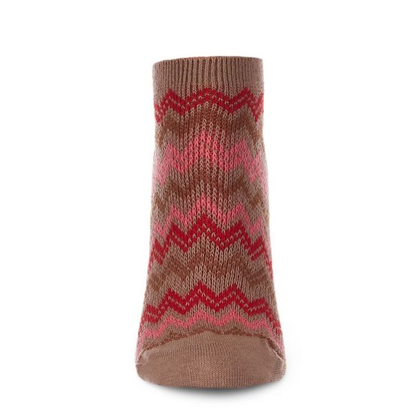 

Женские носки Color zag running soft-fit cotton-rich low cut Memoi, Khaki