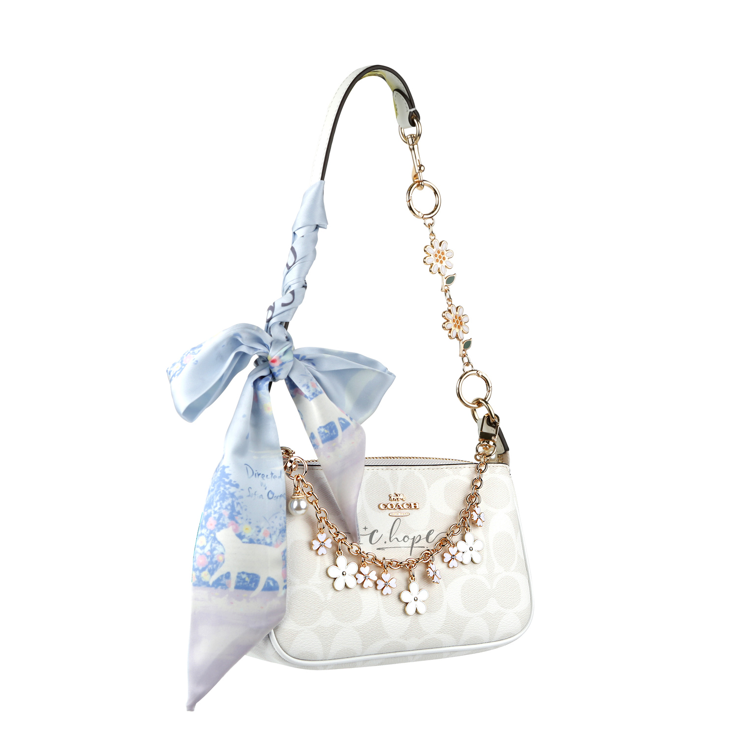 

COACH Сумка из искусственной кожи, Blue Scarf/Matte Black Box