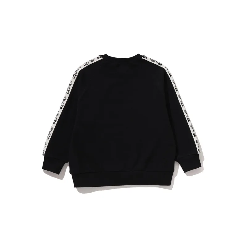 Детский свитшот с круглым вырезом A BATHING APE, черный bkx — фото 3