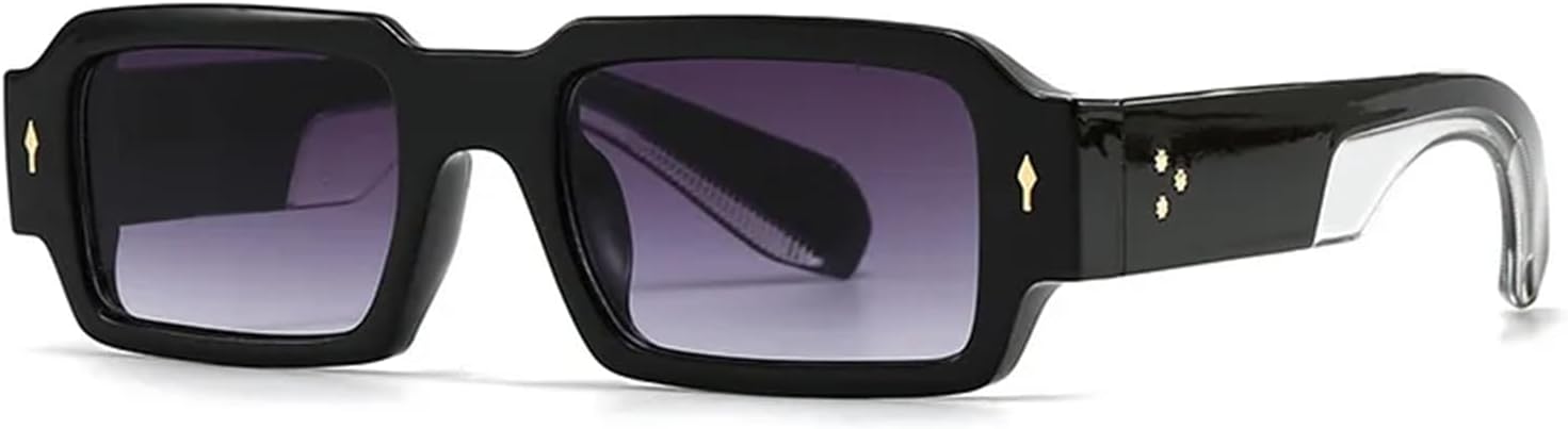 

Солнцезащитные очки с защитой UV400 для мужчин и женщин - Rivet Punk, маленькая оправа, для вождения и занятий спортом на открытом воздухе generic, Black Gray Gradient