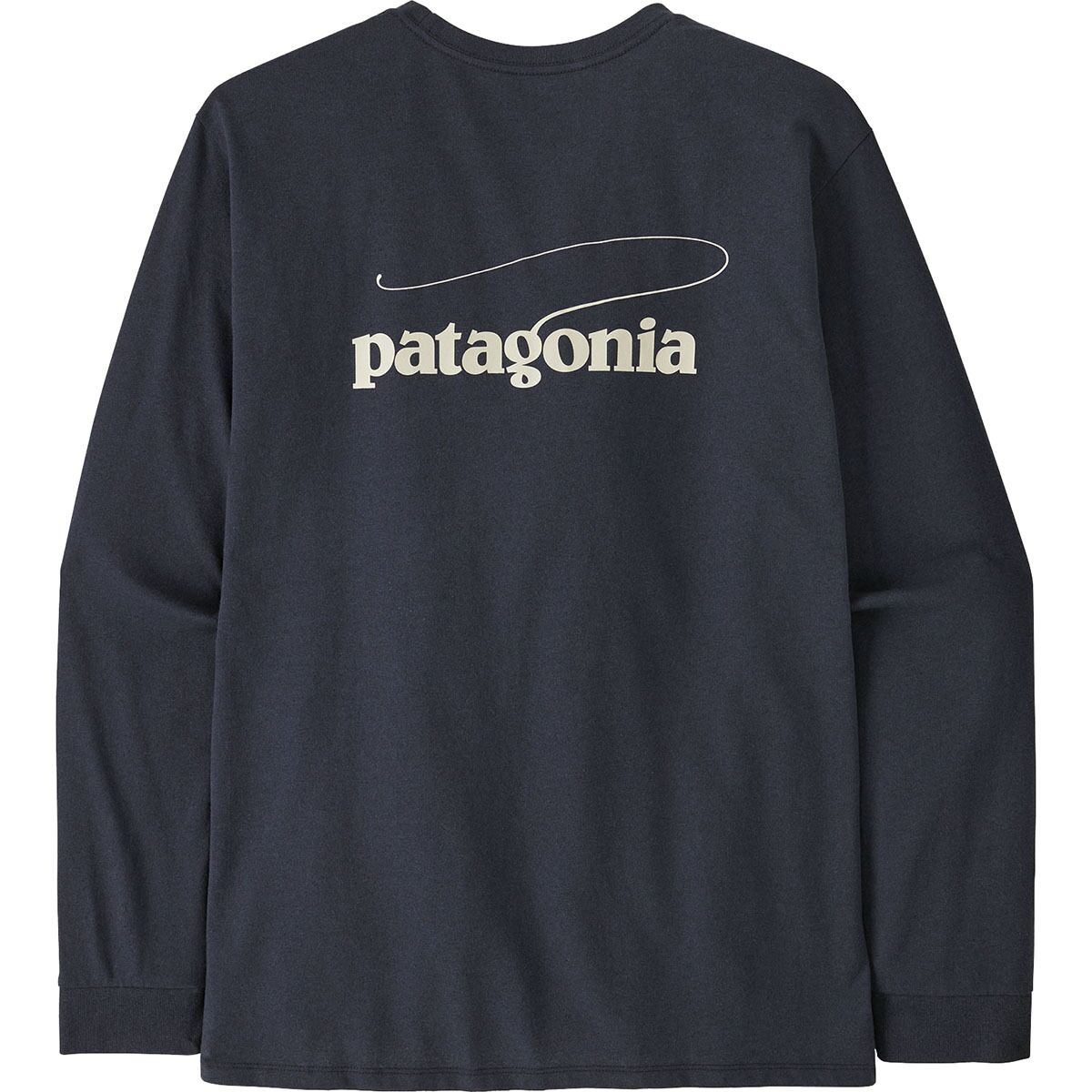 Футболка Casting Logo Responsibili-Tee с длинным рукавом Patagonia, цвет smolder blue — фото 3