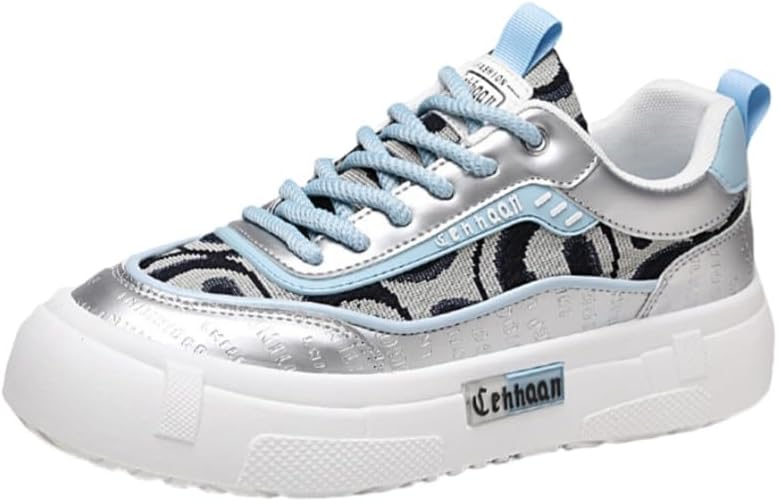 

Мужские стильные спортивные кроссовки с толстой подошвой, противоскользящие и прочные, с комфортной и дышащей тканью и мягкой внутренней подкладкой Clolinde, синий/серый