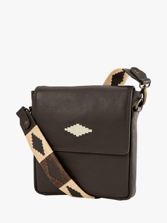 

Кожаная кросбоди сумка бандо Pampeano