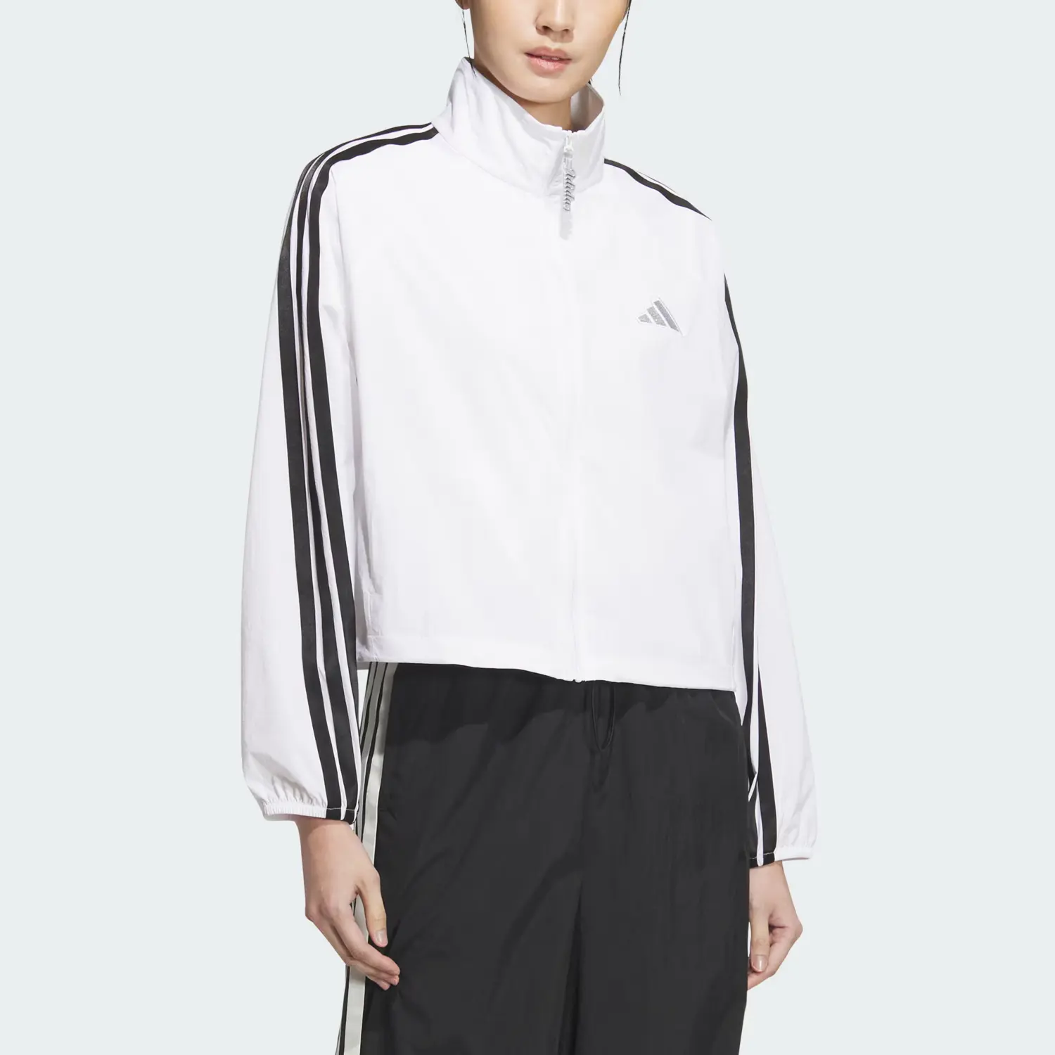Adidas Сюжет Легкая Куртка Женская, White/Black — фото 2