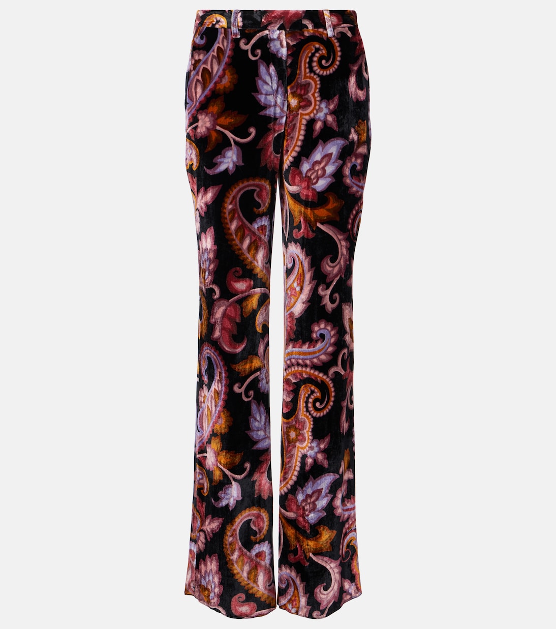 

Жаккардовые прямые брюки Etro, Print On Black Base
