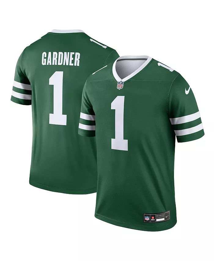 

Мужская альтернативная легендарная футболка Ahmad Sauce Gardner Legacy New York Jets Nike, зеленый