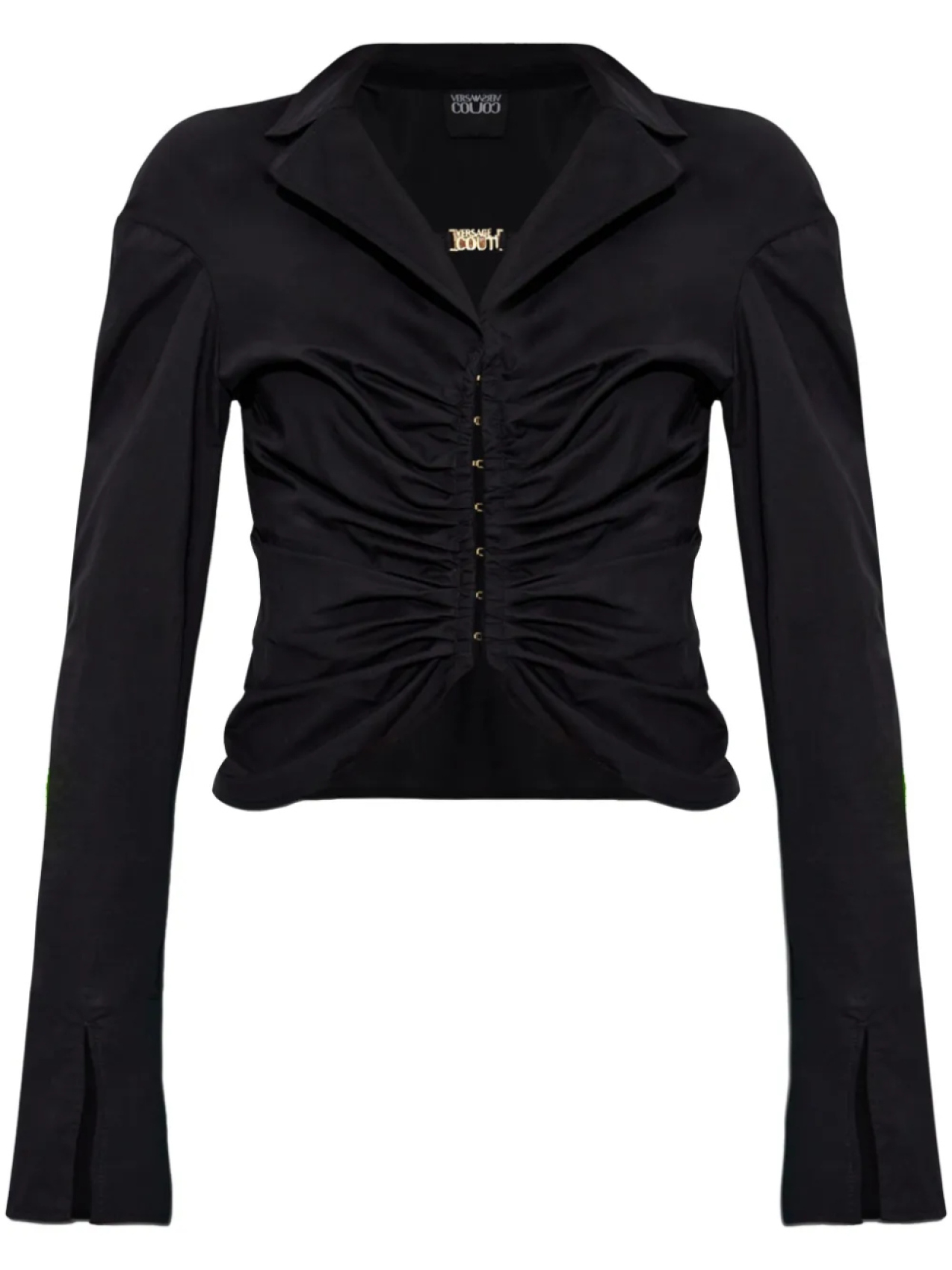 

Рубашка с драпировкой Versace Jeans Couture, черный
