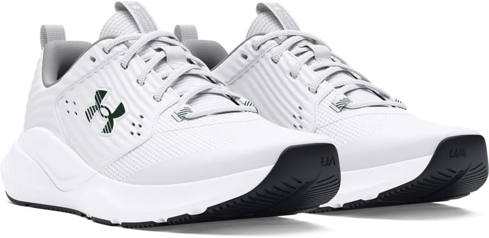 Кроссовки Under Armour Charged Commit Tr 3 Cross Trainer для мужчин, белый/зеленый/серый — фото 2