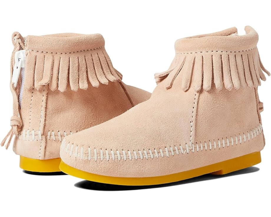 

Ботинки Minnetonka Back Zip Boot, цвет Peach