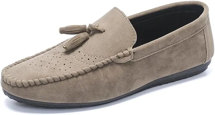 Лоферы из нубука с кисточкой, Khaki PUGHGAETZF