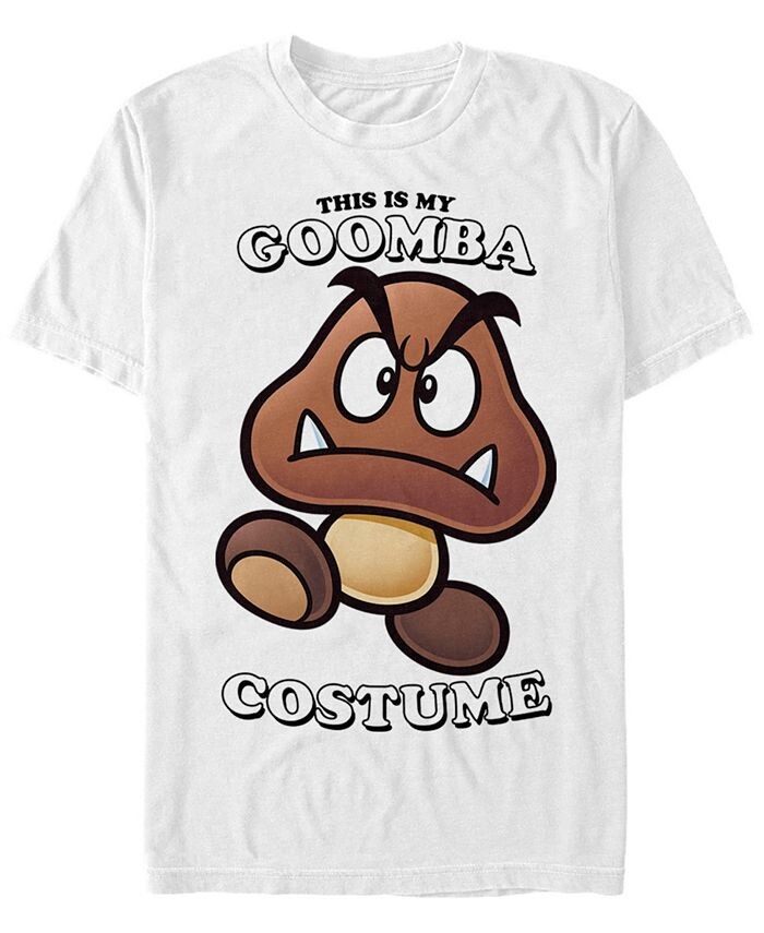 

Мужская футболка с короткими рукавами Nintendo Super Mario Goomba на Хеллоуин Fifth Sun, белый